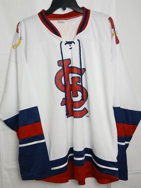 St. Louis Cardinals SGA MLB Hockey Style Lace Up Jersey - Men - XL